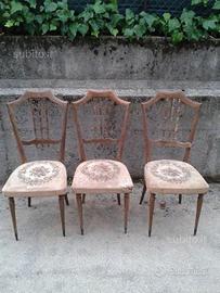 Tre antiche sedie primi anni del 900