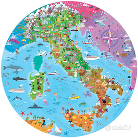 Puzzle tondo Italia 210 pezzi