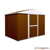 Box baracca lamiera Acciaio 275x175 legno scuro