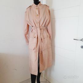 Trench beige con cintura, leggero, 2 tasche, tg.M 