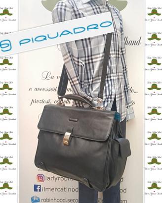 PIQUADRO CARTELLA MODUS IN PELLE NERA OPACA