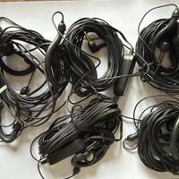 Lotto di 7 cuffie auricolari