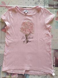 T-Shirt bambina 5-6 anni - Colore rosa