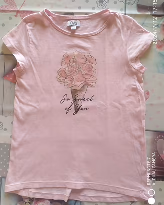 T-Shirt bambina 5-6 anni - Colore rosa