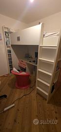 Camera letto con scrivania come nuova IKEA SMÅSTAD