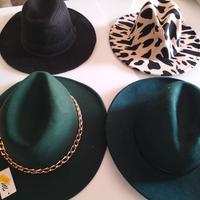 set 4 cappelli fedora 