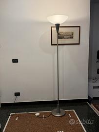 Piantana acciaio vetro satinato