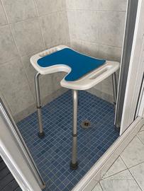 Sgabello Doccia Luckfaith: U-Seat, 158kg, Blu