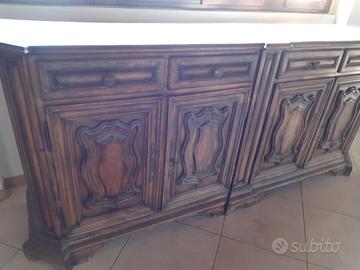 CREDENZA  LEGNO MASSELLO DA RESTAURARE 