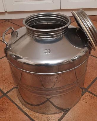 Fusto olio acciaio inox 30 litri