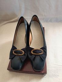 Valleverde Scarpe donna eleganti blu tacco 5cm