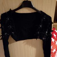 bolero nero con paillettes 