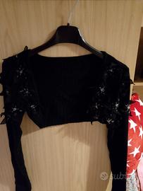 bolero nero con paillettes 