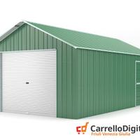 Baracca cantiere box 438x724 con saracinesca verde