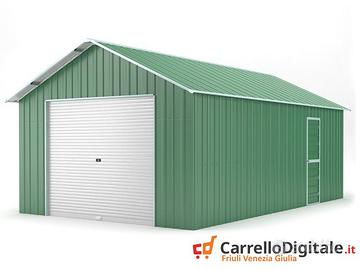 Baracca cantiere box 438x724 con saracinesca verde