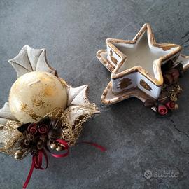 Candele con decorazione biedermeier 