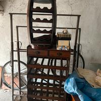 Mobile portabottiglie + cantinetta vini