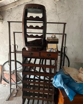 Mobile portabottiglie + cantinetta vini