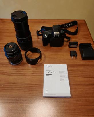 SONY SLT alpha 33 con obiettivi