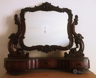 specchiera da appoggio con cassetti