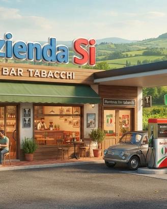 Bar tabacchi su distributore vicino autostrada