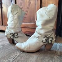 STIVALETTI TEXANI IN VERA PELLE