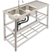 Lavandino da cucina a 2 vasche+ripiani