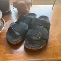 Sandali stile Birkenstock vera pelle mai usate