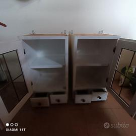 Pensili cucina in legno massello castagno