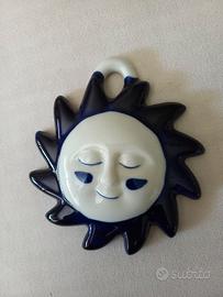 Decorazione da parete Sole bianco e blu 13x13 