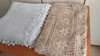 Coppia copriletto matrimoniali uncinetto 