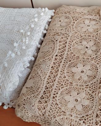Coppia copriletto matrimoniali uncinetto 