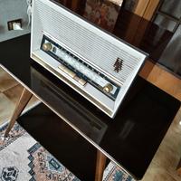 Radio Phonola a valvole anni 60a con tavolino