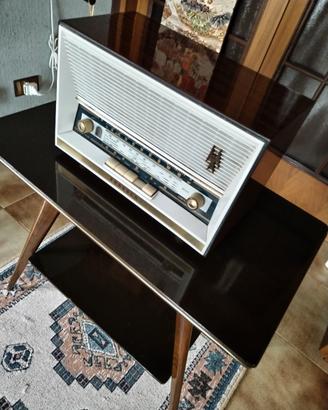 Radio Phonola a valvole anni 60a con tavolino