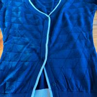 Cardifan cotone blu e crema