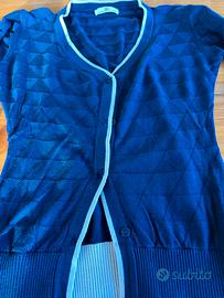 Cardifan cotone blu e crema