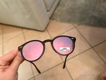 occhiali da sole da donna con lente rosa 