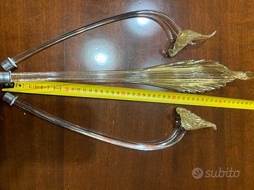 Gigli fiori e foglie oro per murano oro