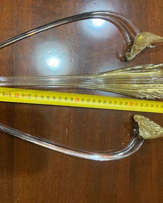 Gigli fiori e foglie oro per murano oro