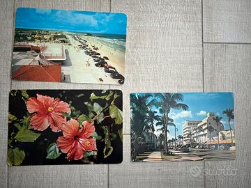 3 cartoline vintage Miami