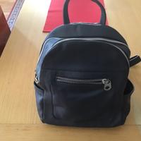 Borsa zaino blu Carpisa in vera pelle