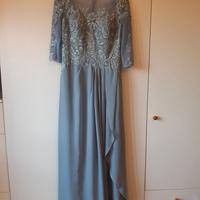 ABITO CERIMONIA giorno e sera lungo grigio TG 48