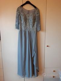 ABITO CERIMONIA giorno e sera lungo grigio TG 48