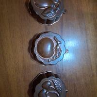 3 Stampi in Rame a tema frutta