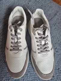 Scarpe bianche grigie Geox