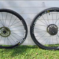 coppia ruote bici da corsa usate