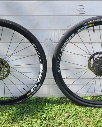 coppia ruote bici da corsa usate