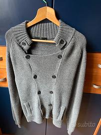 Cardigan Daniele Alessandrini Doppiopetto Grigio50