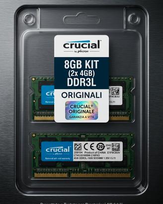 Kit RAM Sodimm Ddr3 8gb ( 2x4 GB ) testate - usate