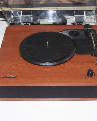 Giradischi Vosterio radio/aux/ Bluetooth con casse